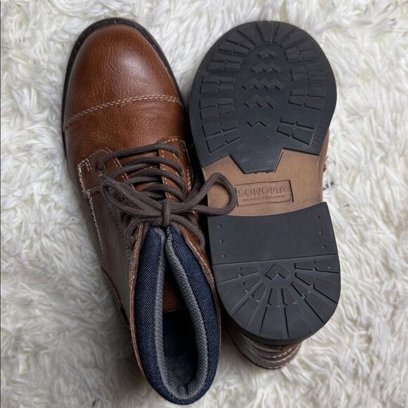 Sonoma Gray and Blue Textured boots for big boy size 4 - Picture 5 of 8